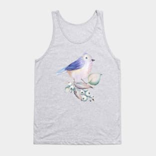 Lovely Bird with Berries Tank Top